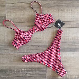 NWT STRIPE UNDERWIRE BIKINI